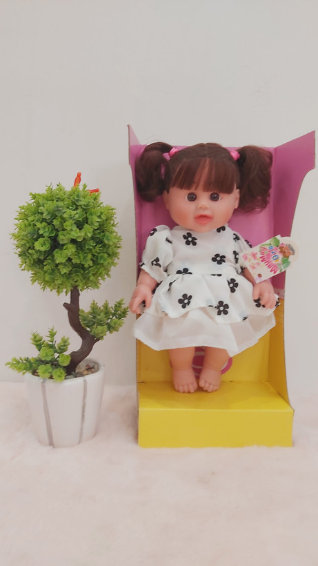 عروسک می می تمام گوشتی مو کاشت موزیکال 3 آوازه 30سانتی مو کاشت