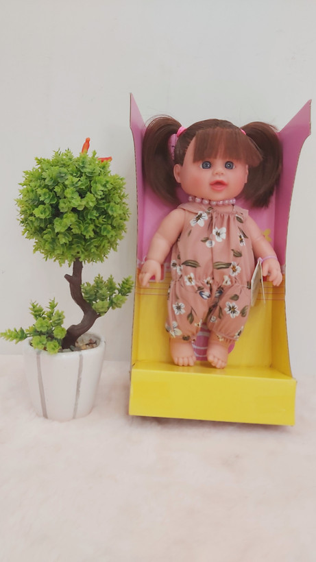 عروسک می می تمام گوشتی مو کاشت موزیکال 3 آوازه 30سانتی مو کاشت