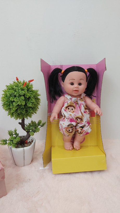 عروسک می می تمام گوشتی مو کاشت موزیکال 3 آوازه 30سانتی مو کاشت
